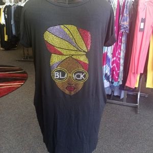 Black tee-shirt dress